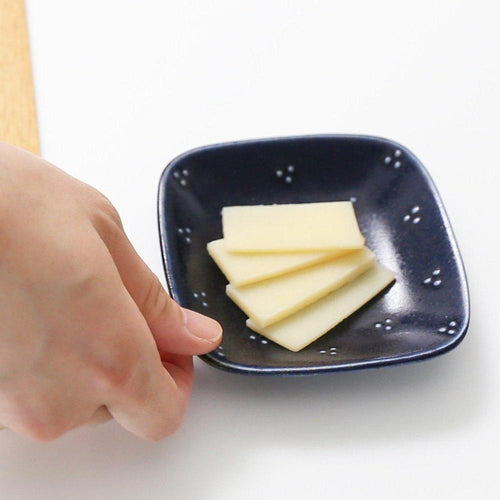 Teshio 星かげ豆皿 マット（ネイビー）