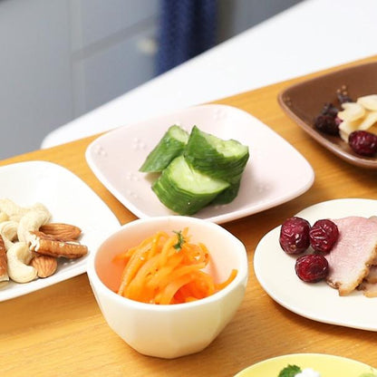 Teshio 星かげ豆皿 マット（ピンク）
