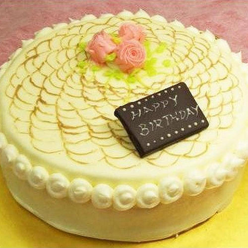 バラとレースのバタークリームケーキ