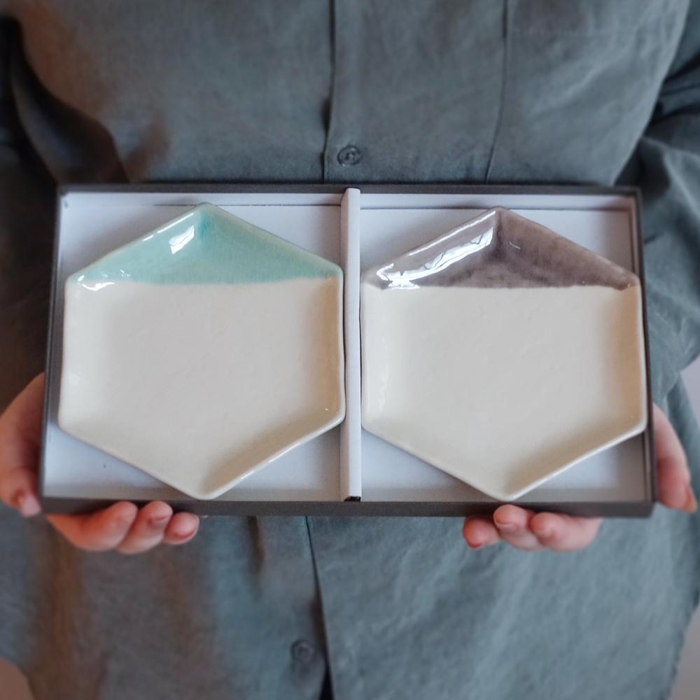 m.m.d.】取皿2枚セット ギフトボックス&熨斗付き 爽やかなふたり