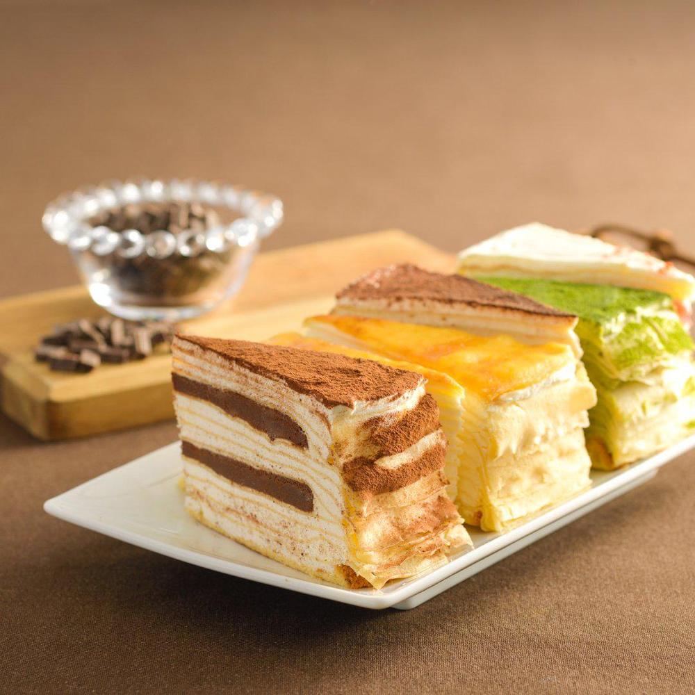 市場】クレープ工房 ミルクレープ 8個セット（ケーキ）：名入れ