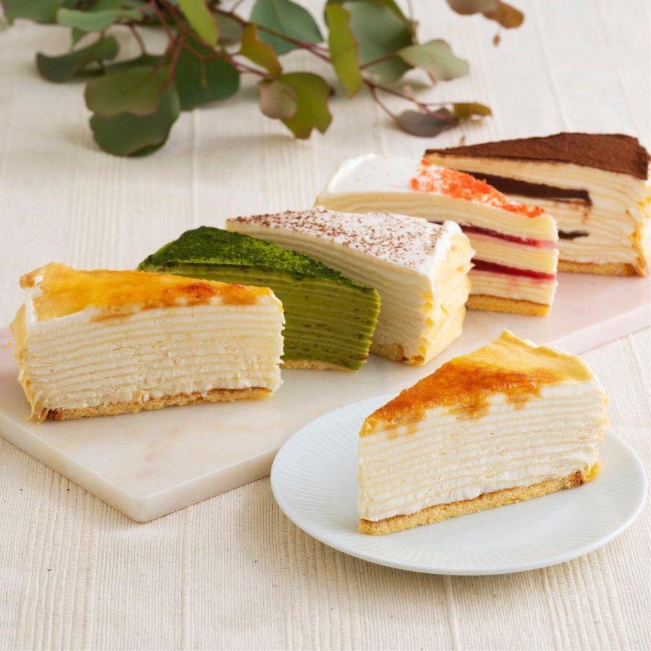 もっちり触感の手作りミルクレープ5種食べ比べセット(6個入/12個入