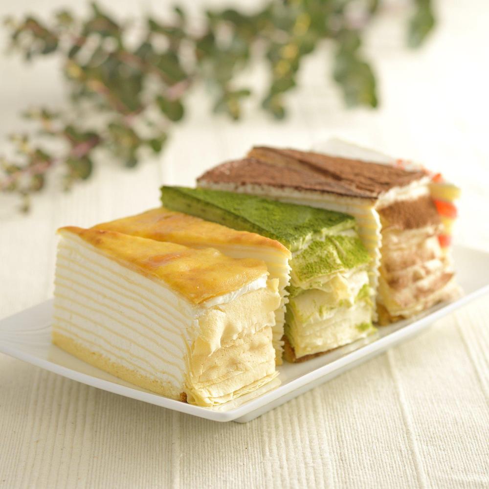 もっちり触感の手作りミルクレープ5種食べ比べセット(6個入/12個入